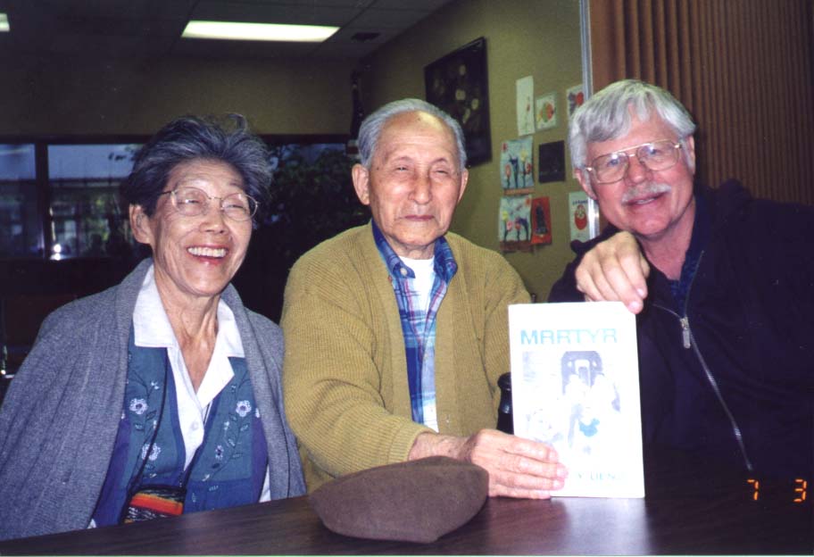 Photograph with Sue Embrey, Harry Ueno, and Dr. Art Hansen