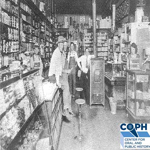 Interior of Parley Redd Mercantile c. 1930 from Southeastern Utah Project.